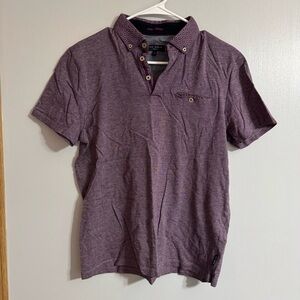Ted Baker London Purple Polo Shirt Short Sleeve Size 4 Small